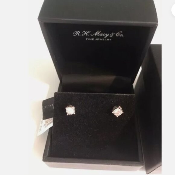 Diamond Stud Earrings Rh Macy And Co Earrings Macy's Co Fine